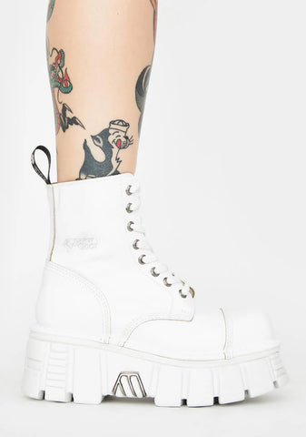 White Knife Combat Boots