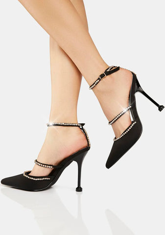 Onyx Over The Top Pointed Heels