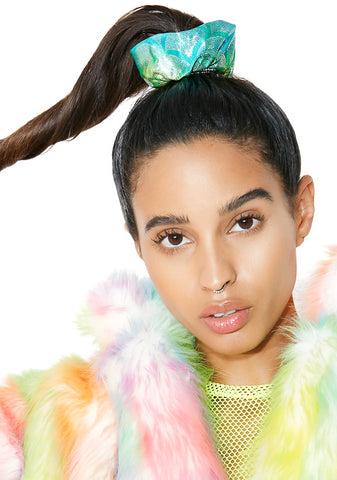 Aqua Mermaid Light-Up Scrunchie