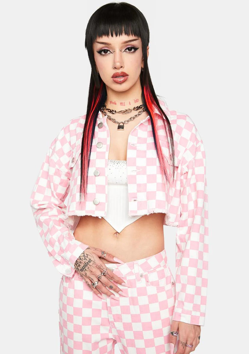 Up For A Challenge Checkered Jacket