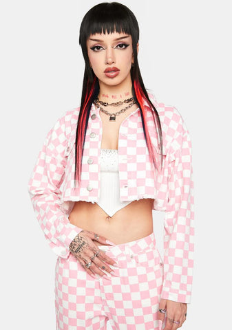 Up For A Challenge Checkered Jacket