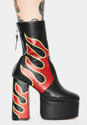 Sizzlin Hot Platform Ankle Boots
