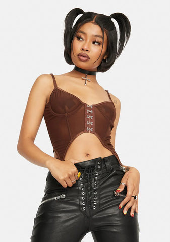Mocha Got U Hooked Corset Top