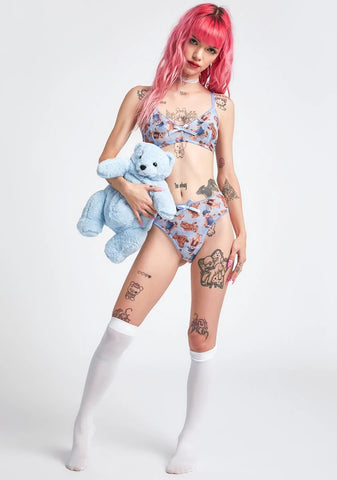 Soft Double Stuffed Sheer Lingerie Set