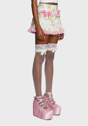 Cloud Wishes Pleated Skirt