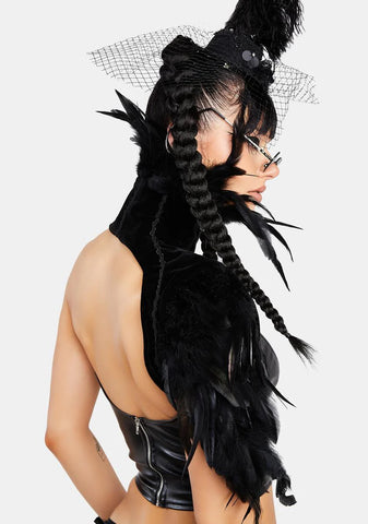 Annabel Lee Gothic Feather Collar
