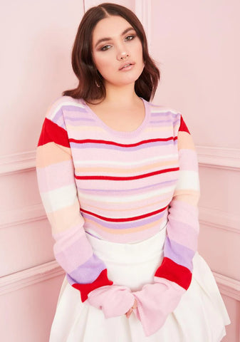 Miss Sadie Hawkins Striped Sweater