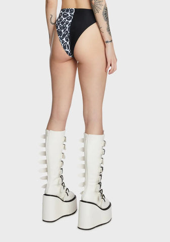 Smiley Split High Waist Bottoms