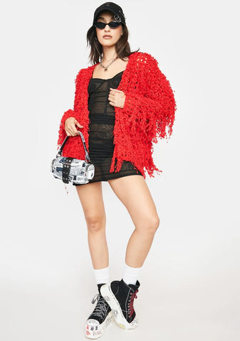 Burn Acknowledge It Crochet Cardigan