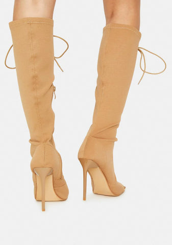 Camel Forever Bond Lace Up Boots