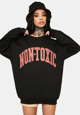 Black Non Toxic Graphic Sweatshirt