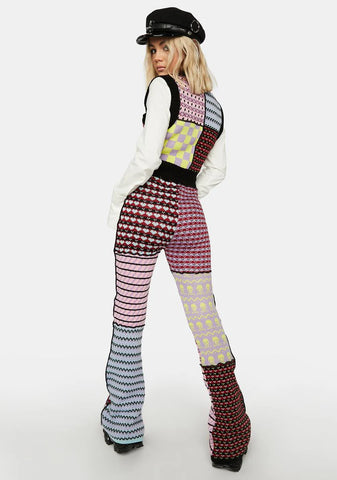 Stitched Patchwork Flares