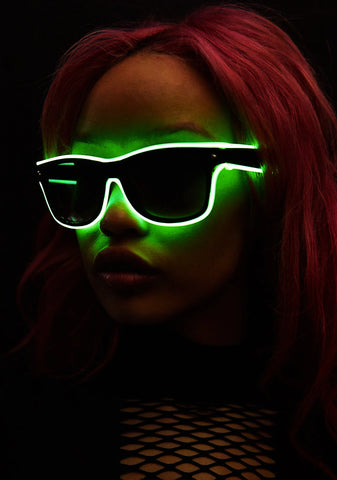 Lime Always Lit Light-Up Sunglasses