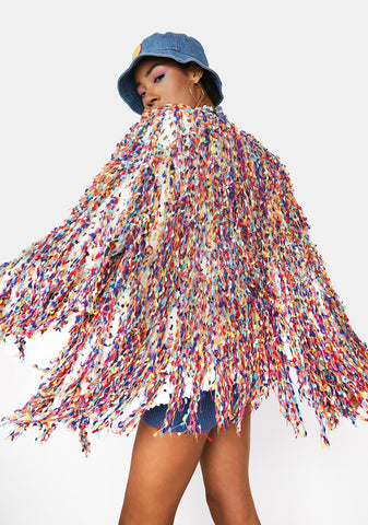 Show Your Flare Shaggy Cardigan