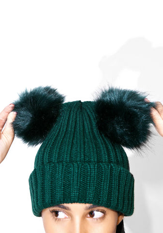 Kuma Pom-Pom Beanie