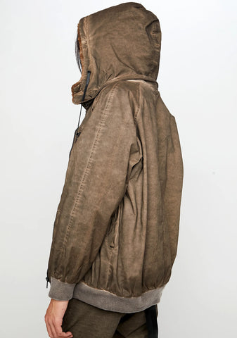 Atmosphere Unisex Oversized Fleece Bomber Jacket