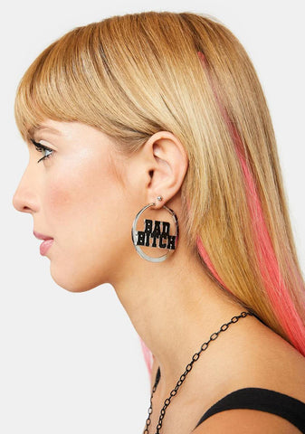 Not So Good Girl Hoop Earrings