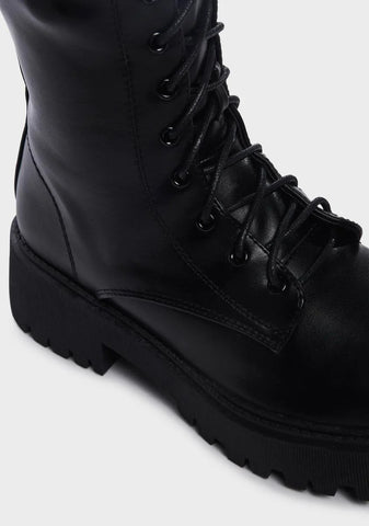 Not In The Mood Combat Boots