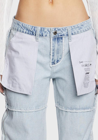 Unravel Low Rise Inside Out Jeans