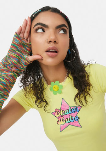 Lime Stay Groovy Chain Necklace