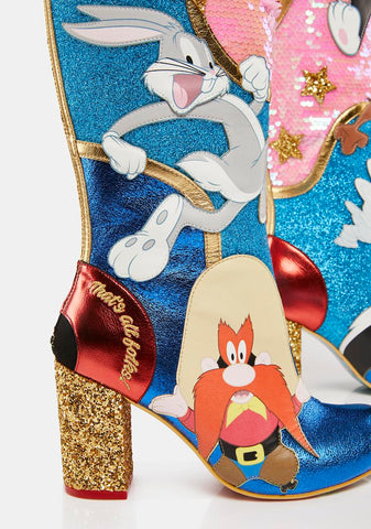 Running Around Knee-High Boots