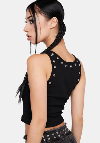 Texas Fold'em Rhinestone Crop Tank