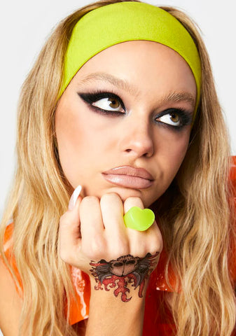 Happy Neon Love Heart Ring