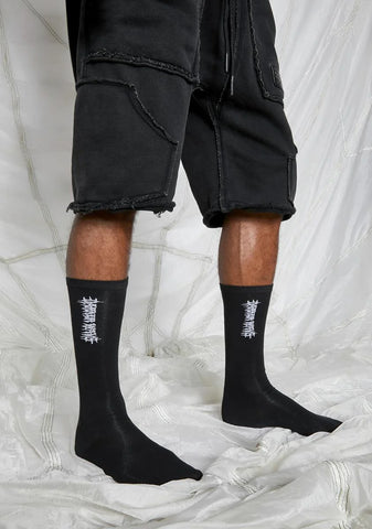 Synth Vertical Logo Crew Socks