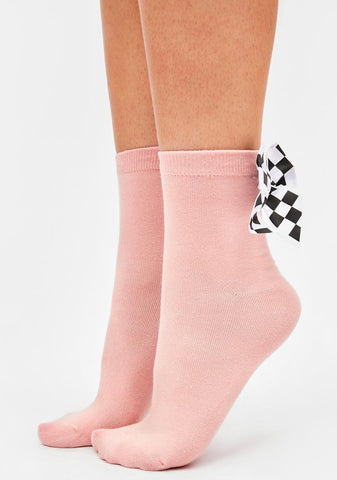 Baby Check You Out Bow Ankle Socks
