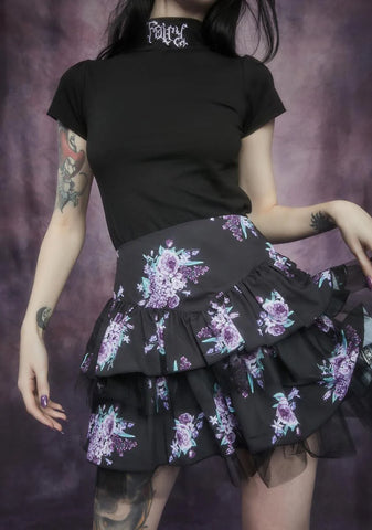 Thorns And Thistles Tiered Floral Skirt