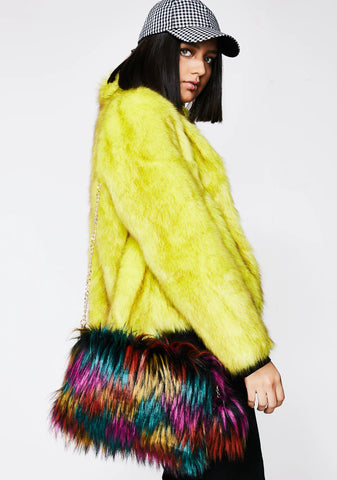 Arctic Jewel Pom Pom Purse