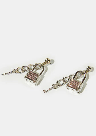 My Devotion Padlock Earrings