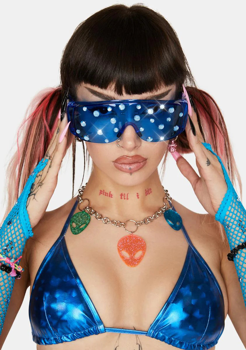 Royal Ready To Glow Rhinestone Sunglasses