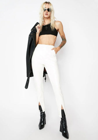 Icy Here All Day Vegan Leather Trousers