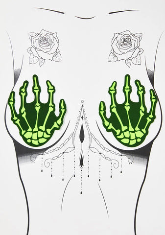 Neon Skeleton Hand Pasties