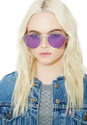 Lilac Stephanie Transparent Sunglasses