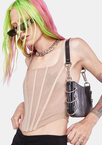 Bare No Comparison Mesh Corset Top