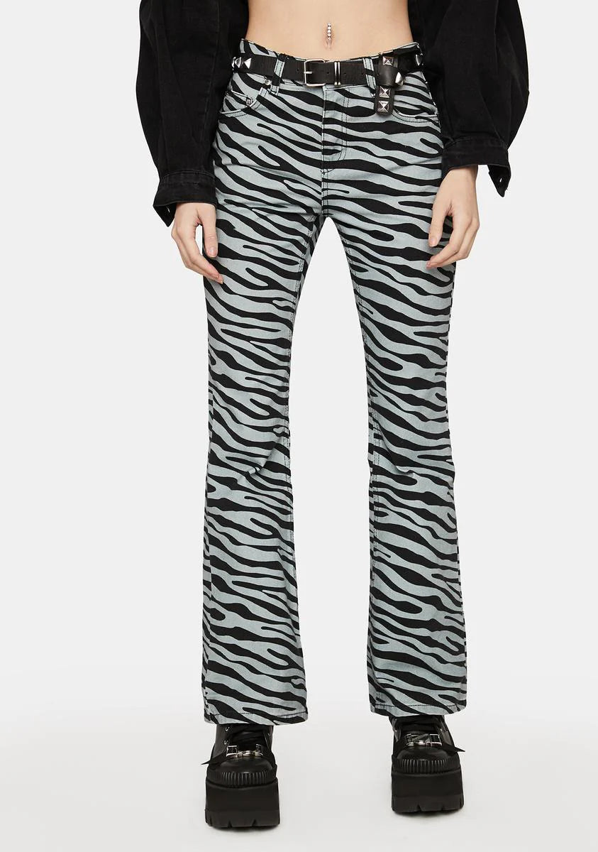 Zebra Print Wild Jeans