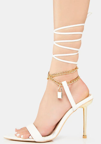 Key To Success Lace-Up Heels