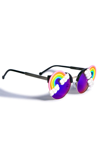 Fantasia Neon Rainbow Acid Sunglasses