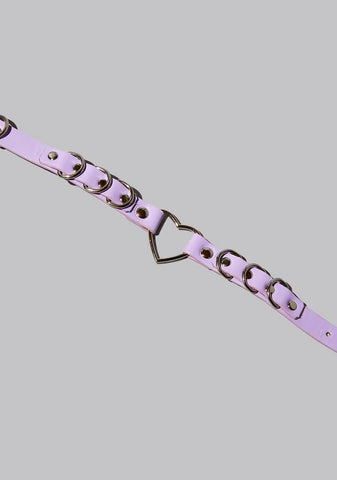Lavender Love Is Sacrifice Heart Choker