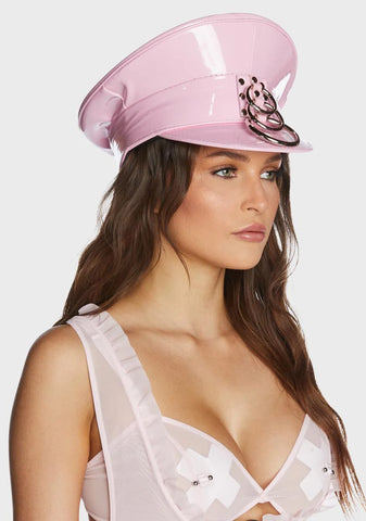 Light Pink Taking Names Captain Hat