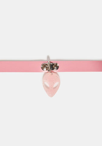 Blush Earth Is Boring Alien Choker