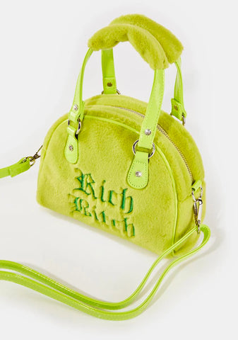 Can't Help It Faux Fur Bowler Bag