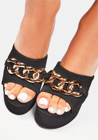 Safety Net Chain Platform Heels
