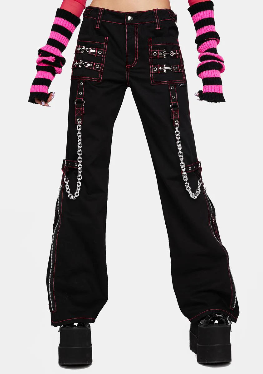 Pink Night Girl Flare Pants