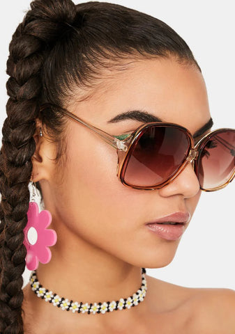 Amber Poolside Oversized Sunglasses