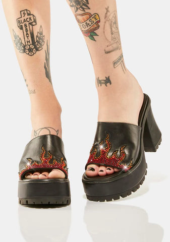 Burning Question Platform Sandals