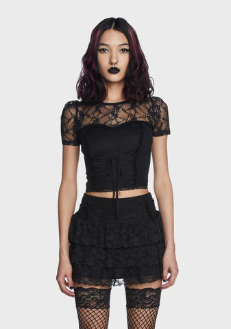 Don't Feel Lonely Ribbed Crop Top