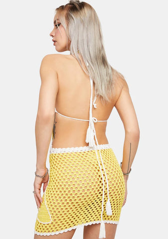 Sun Bye Bye Drama Crochet Dress